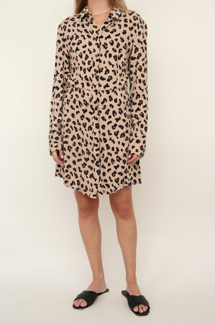 Vestido Leopardo Botones