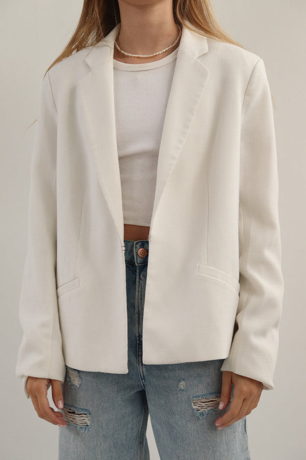 Blazer Blanco Hombreras