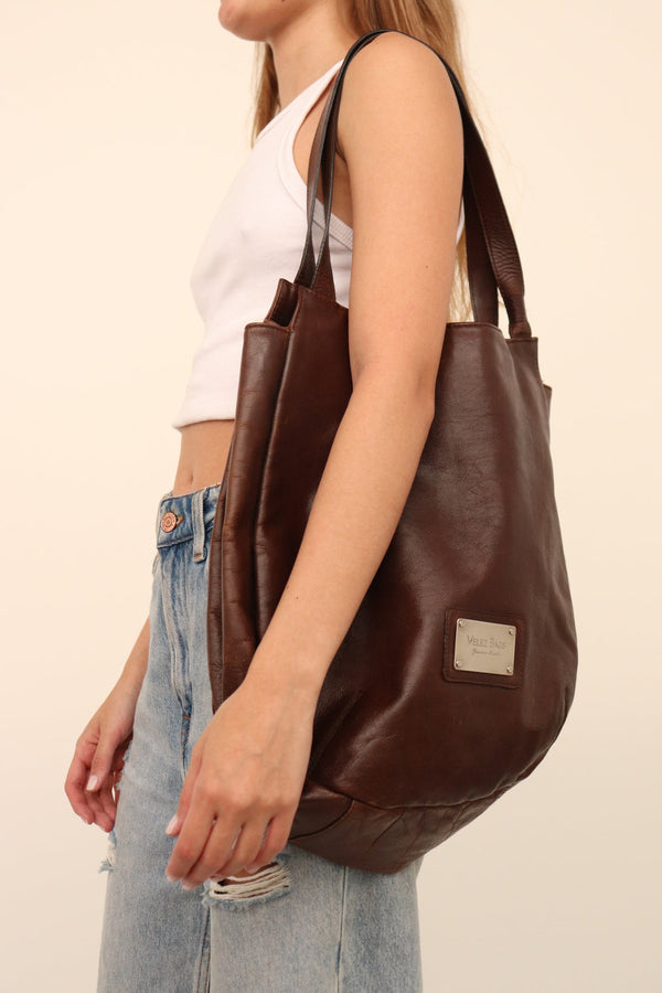 Bolso Cafe Cuero