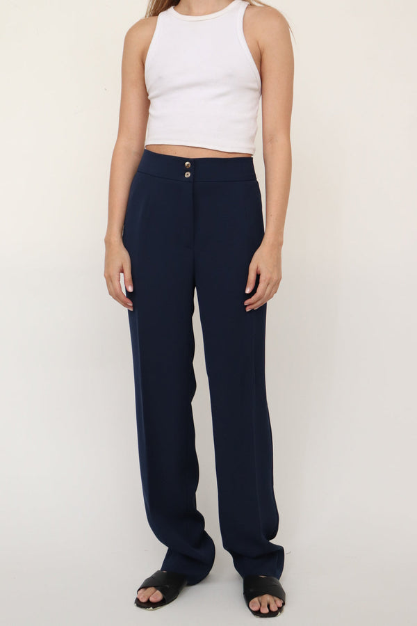 Pantalón Azul Botones 