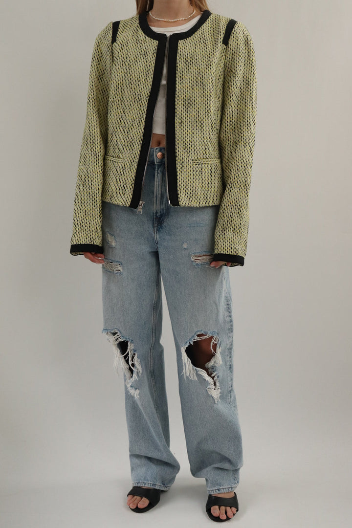 Chaqueta Amarilla Zipper