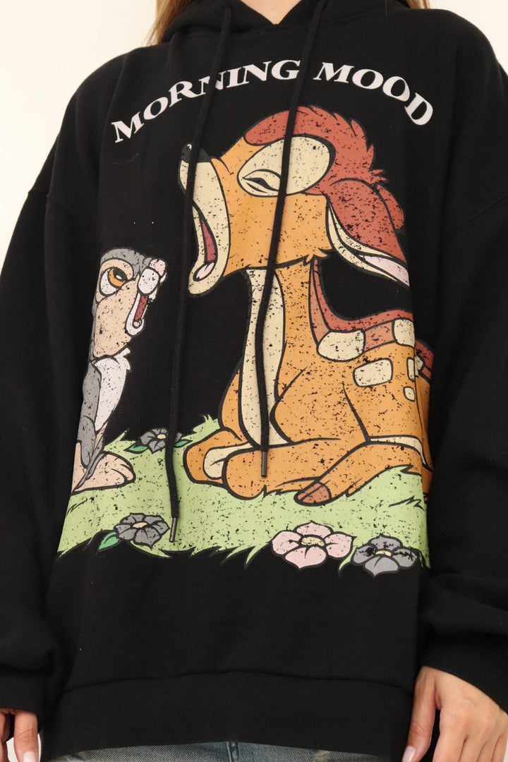 Hoodie Negro Bambi