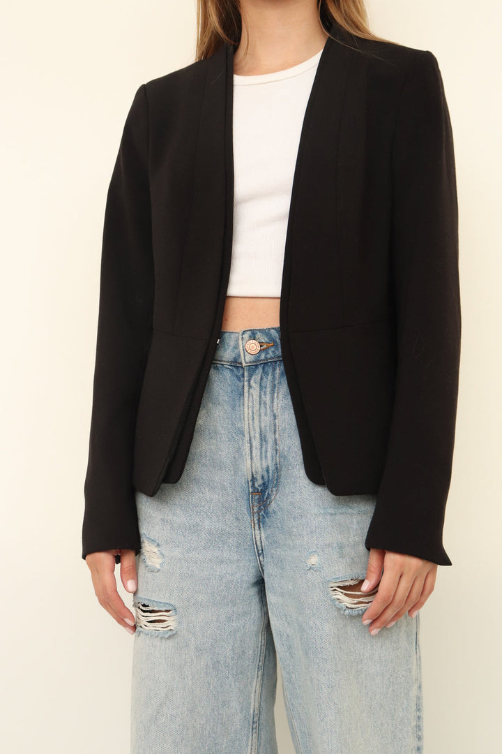 Blazer Crop Negro