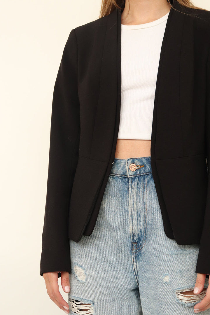 Blazer Crop Negro