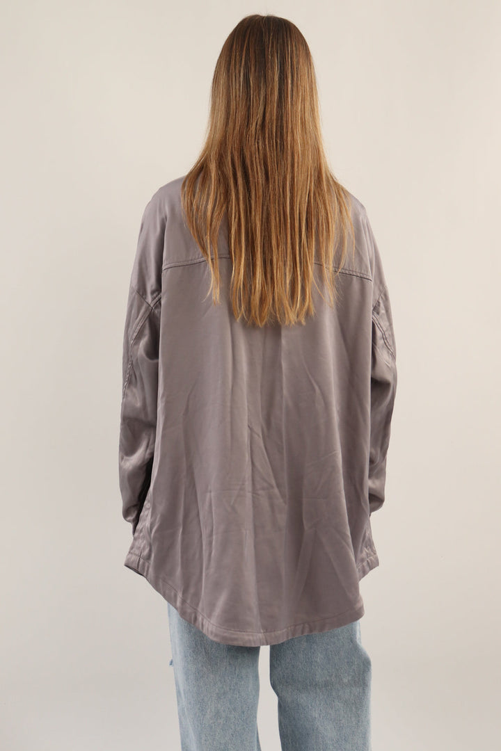 Sobrecamisa Satinado Gris