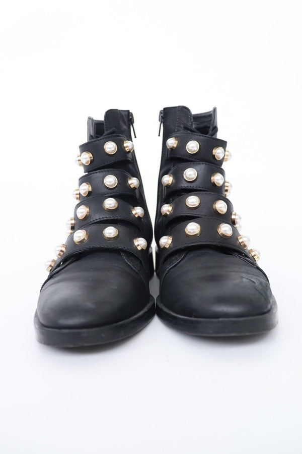 Botines Negros Perlas