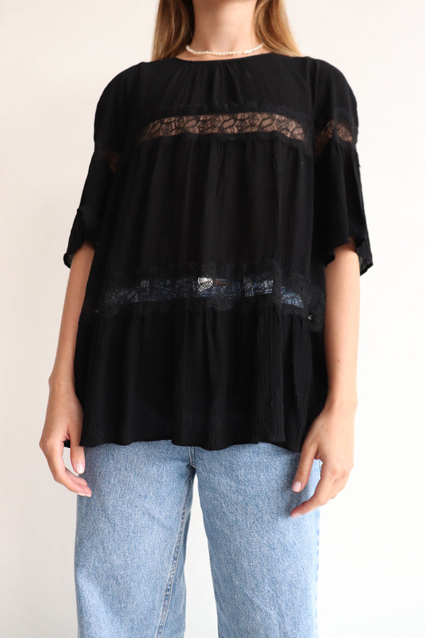 Top Negro Encaje