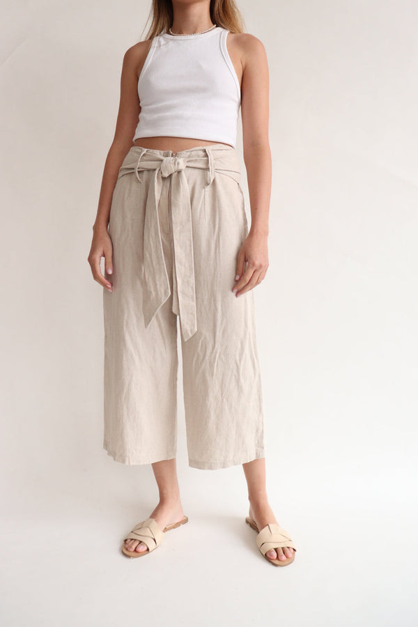 Pantalon Lino Beige