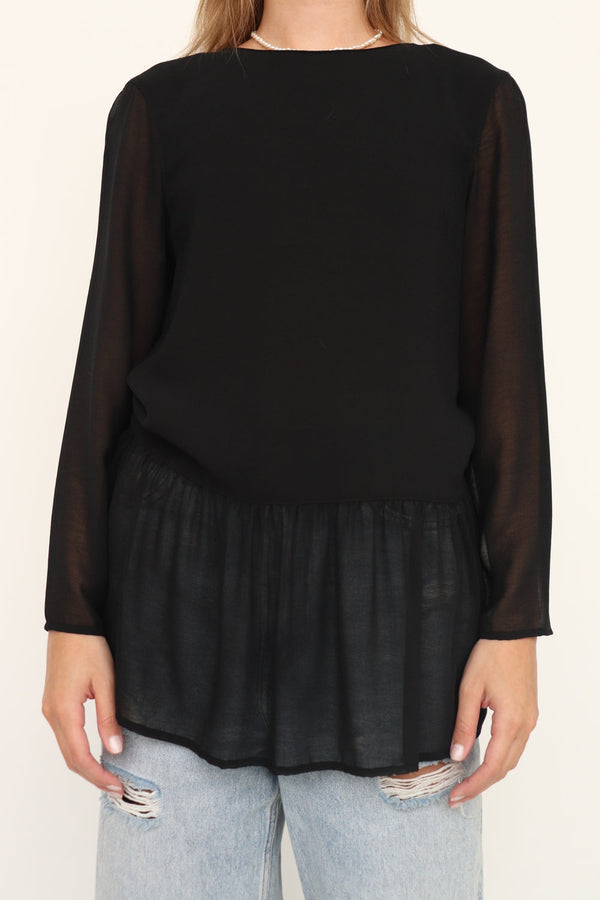 Top Negro Peplum