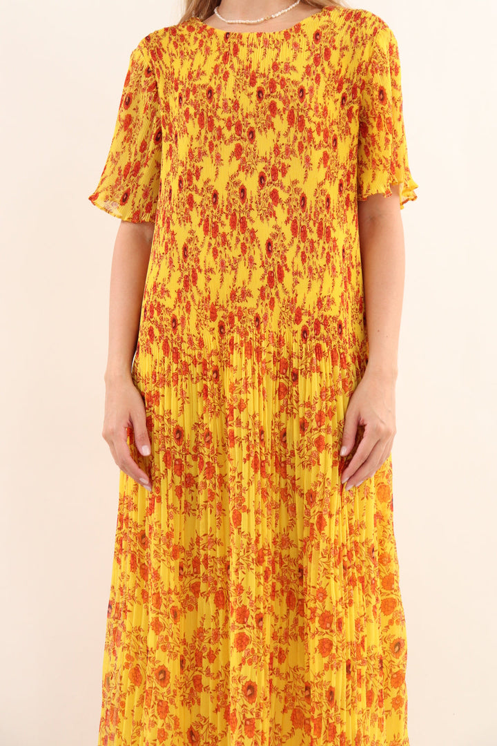 Vestido Amarillo Flores