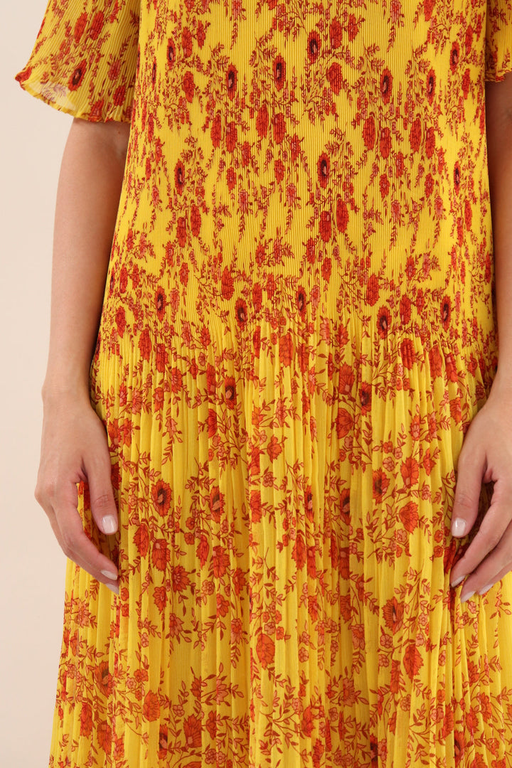 Vestido Amarillo Flores