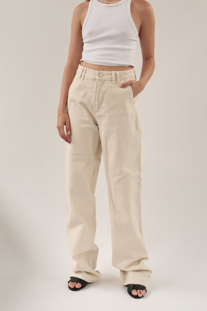 Jean Beige Wide