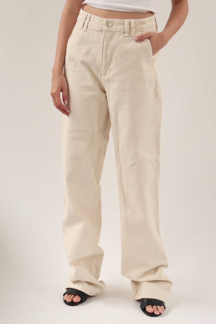 Jean Beige Wide