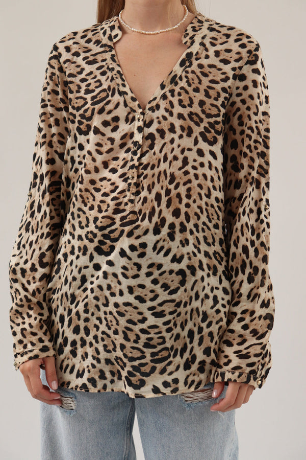 Camisa Leopardo Traslucido