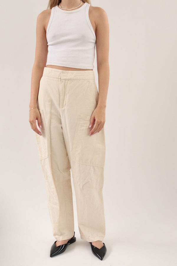 Pantalon Beige Bolsillos