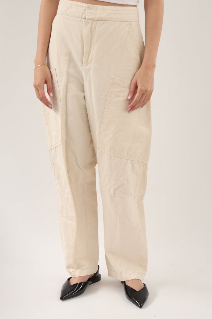 Pantalon Beige Bolsillos