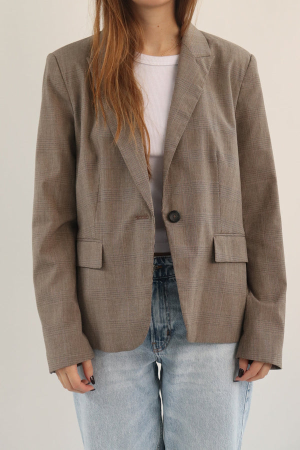 Blazer Beige Cuadros