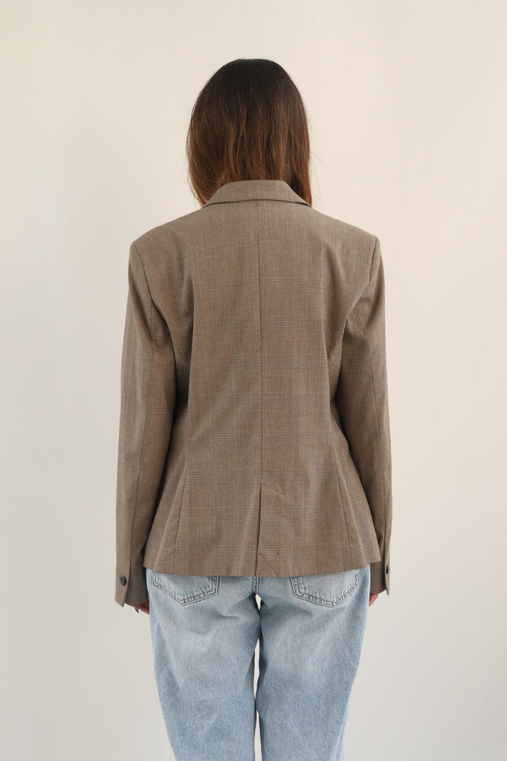 Blazer Beige Cuadros