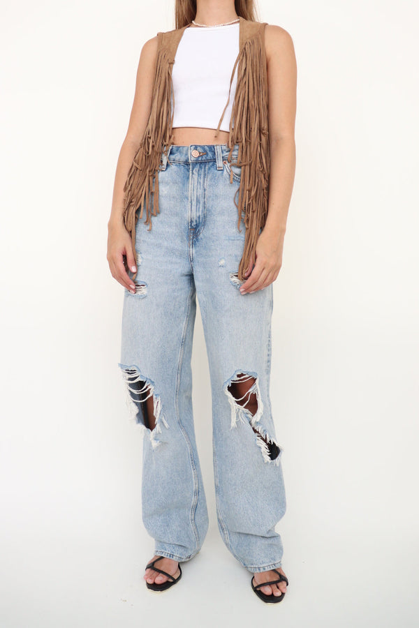 Chaleco Flecos Café