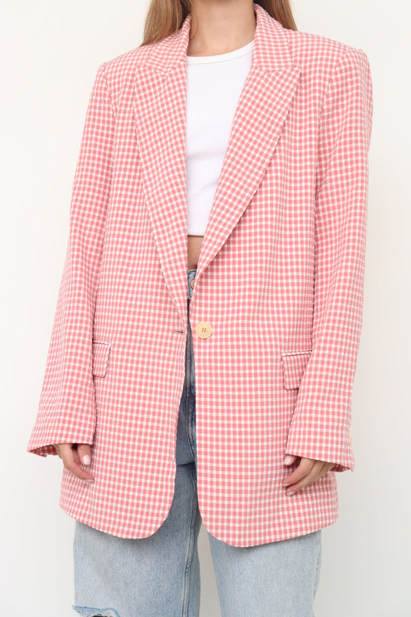 Blazer Cuadros Rosado