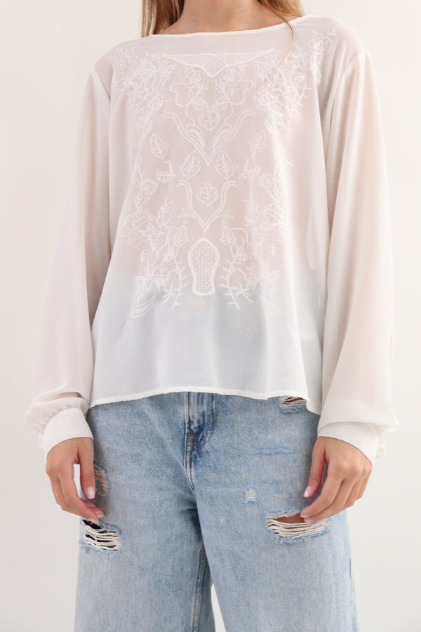 Blusa Bordado Blanco