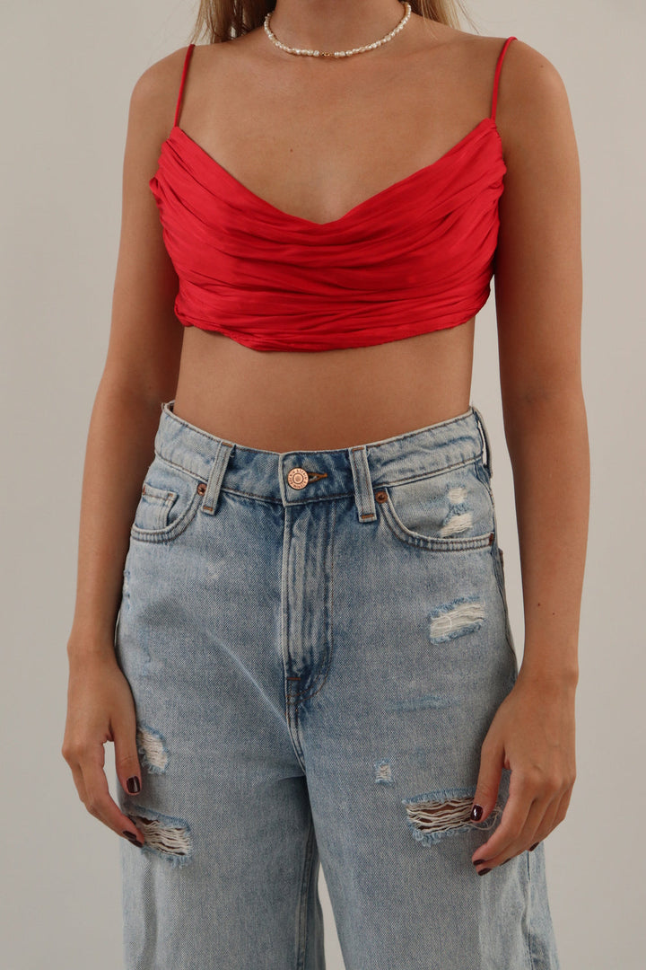 Top Crop Rojo