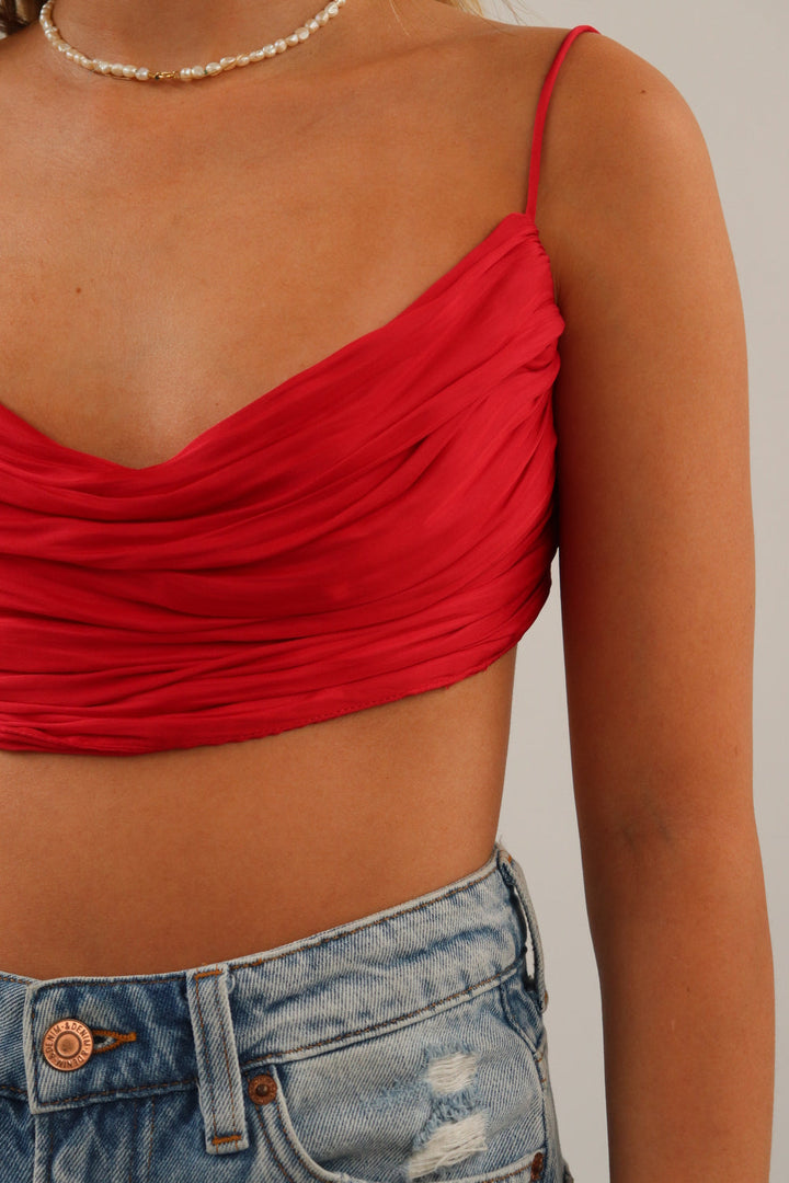 Top Crop Rojo