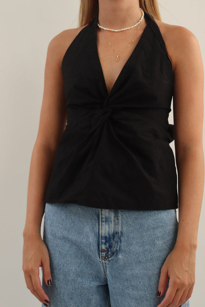 Top Negro Peplum