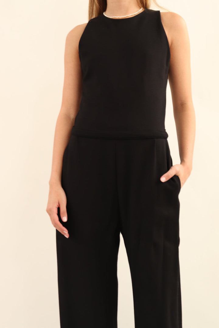 Jumpsuit Negro Cinturon