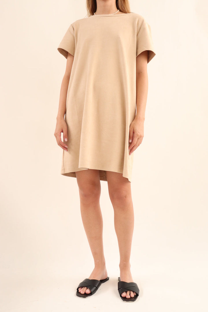 Vestido Suede Beige