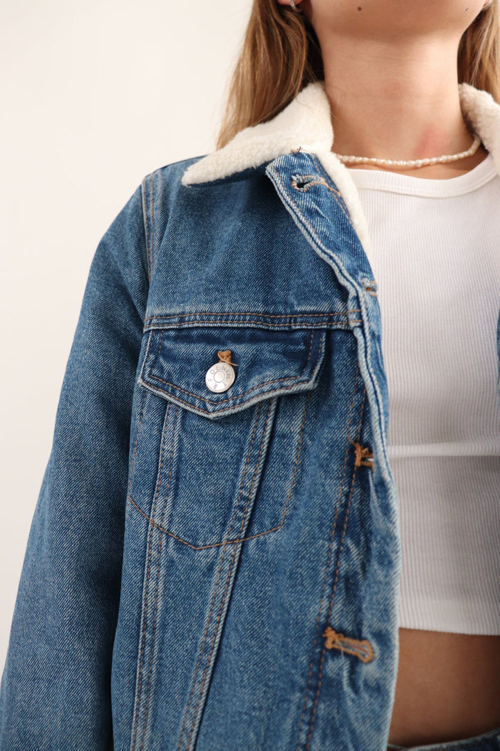 Chaqueta Denim Peluda