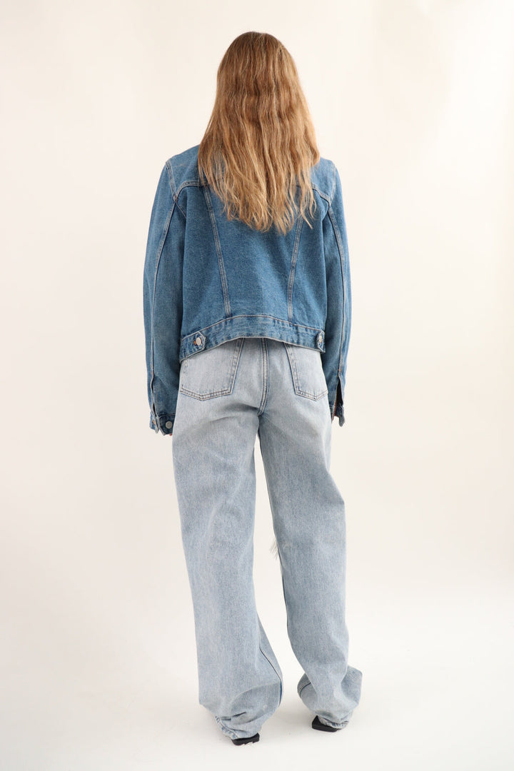 Chaqueta Denim Peluda