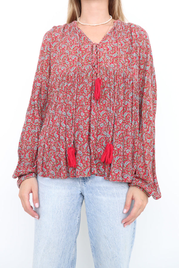 Top Rojo Paisley