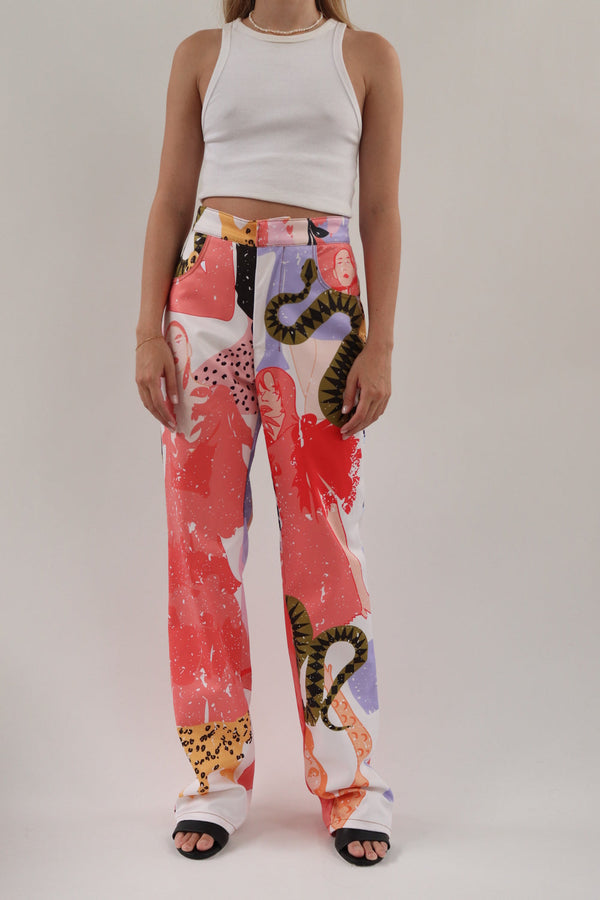 Pantalon Wide Estampado