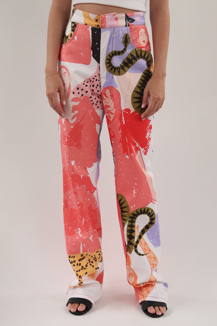 Pantalon Wide Estampado