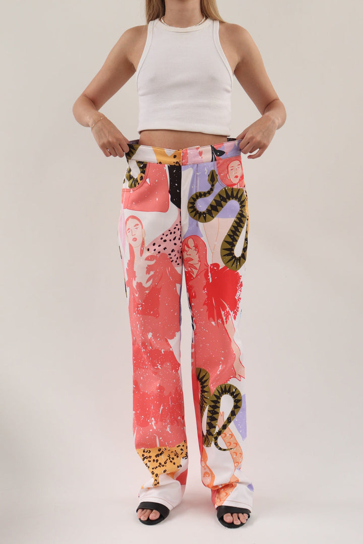 Pantalon Wide Estampado