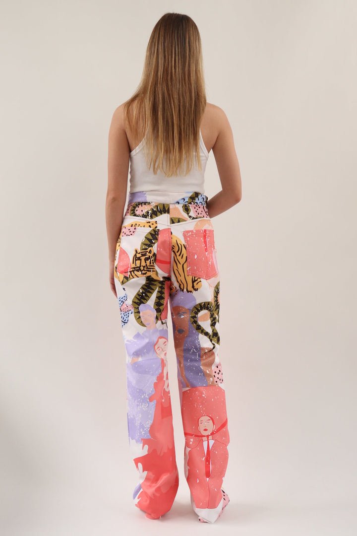 Pantalon Wide Estampado