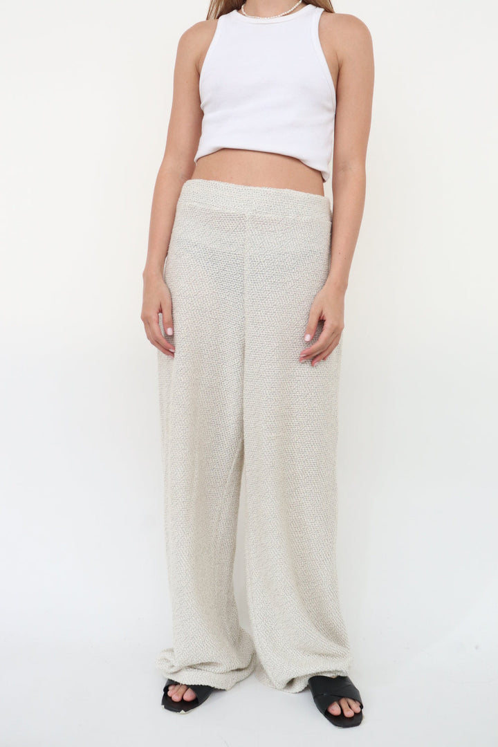 Pantalon Tejido Blanco