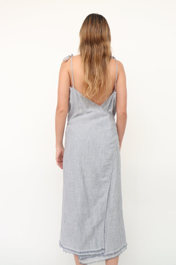 Vestido Gris Amarrar