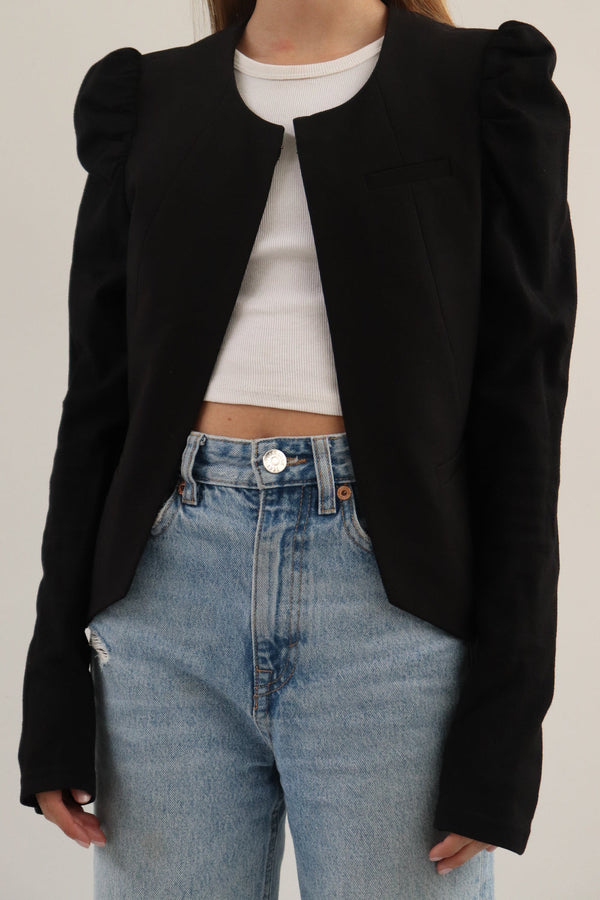 Chaqueta Negra Cropped