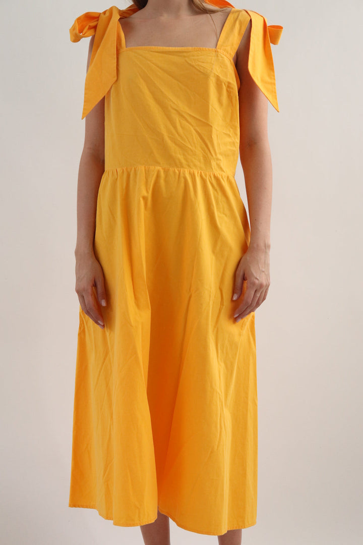 Vestido Amarillo Lazos