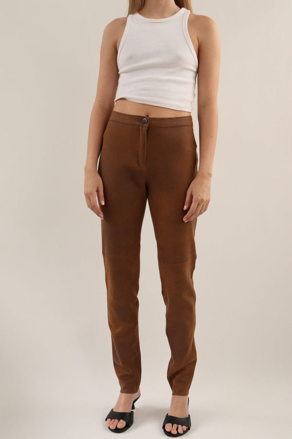 Leggins Suede Café