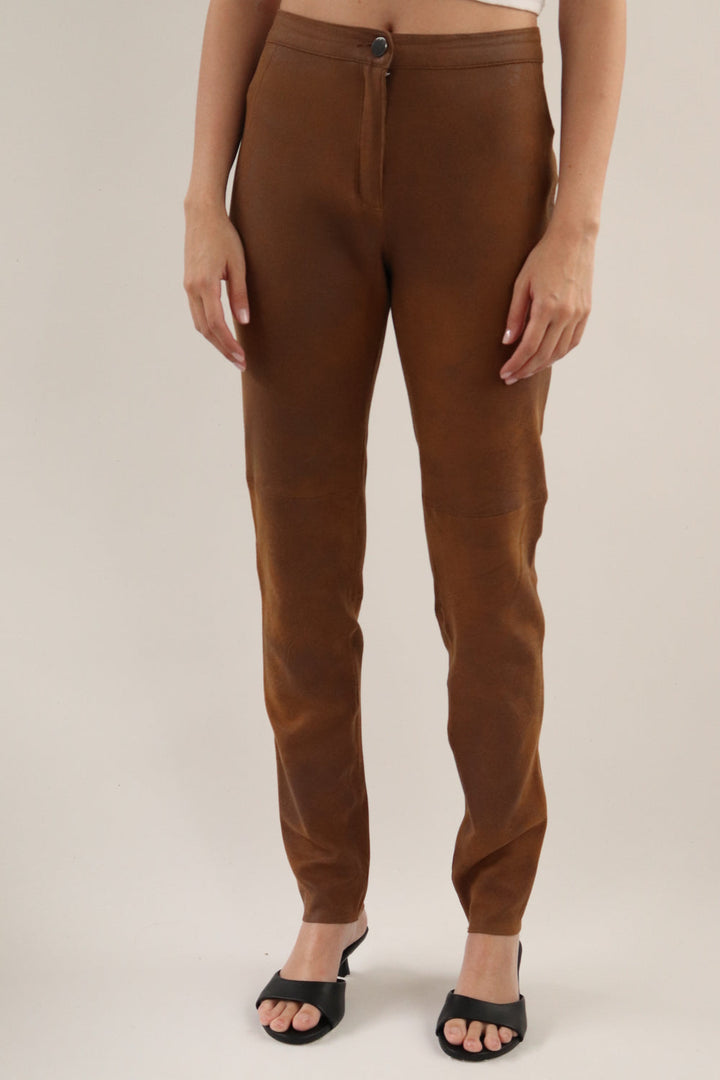 Leggins Suede Café