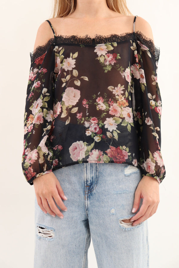 Top Flores Chiffon