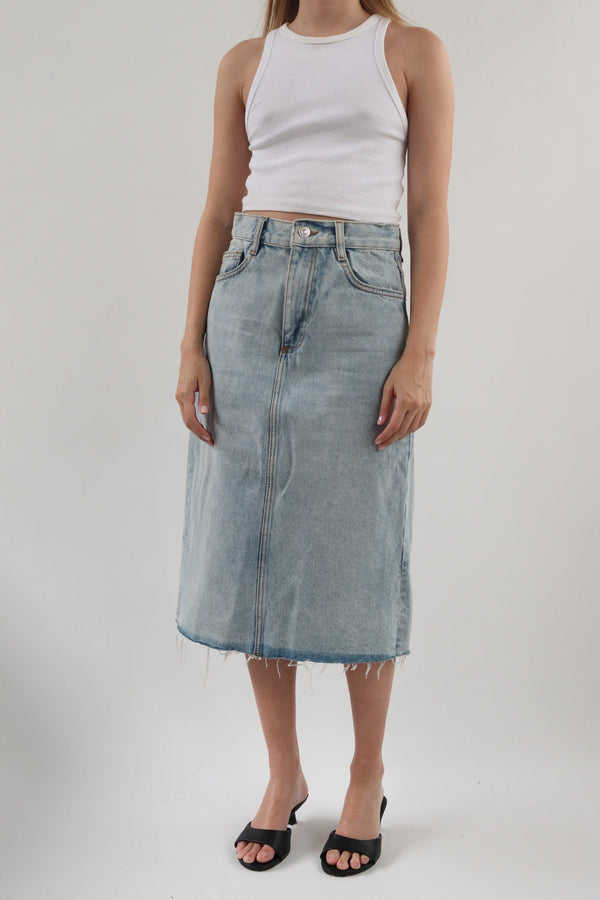 Falda Midi Denim
