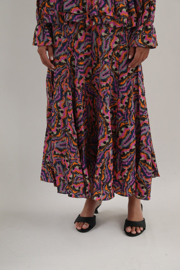 Falda Larga Estampada