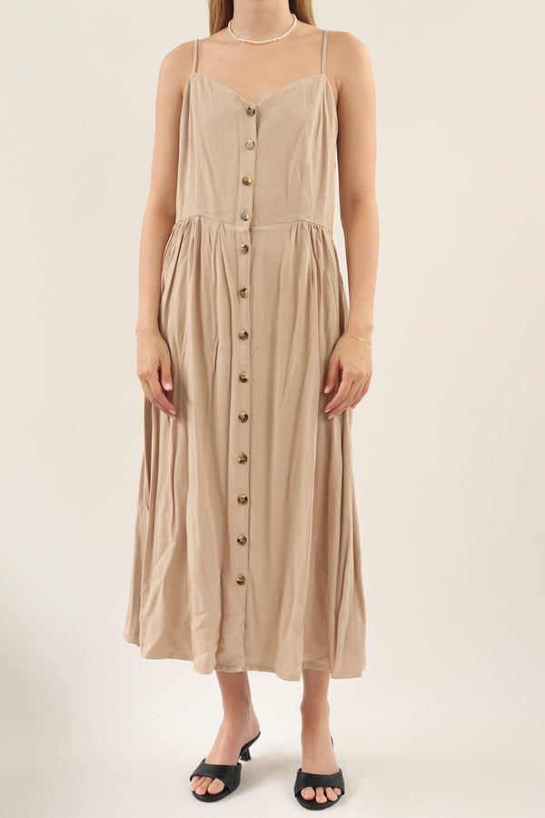 Vestido Beige Botones