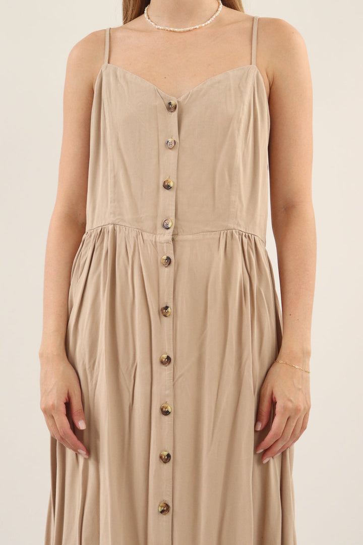 Vestido Beige Botones