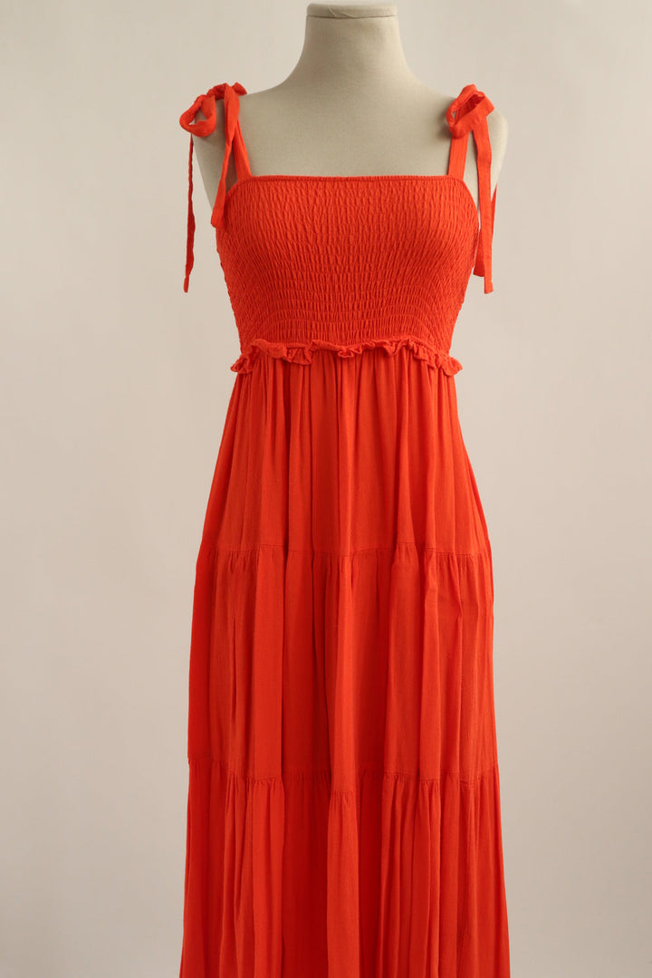 Vestido Midi Naranja