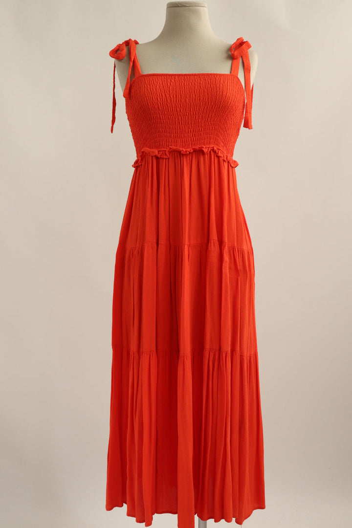 Vestido Midi Naranja